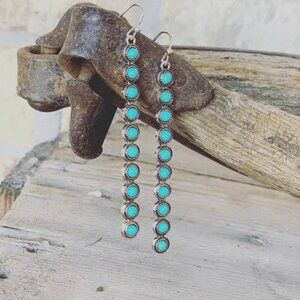 Artisan Turquoise Bar Earrings